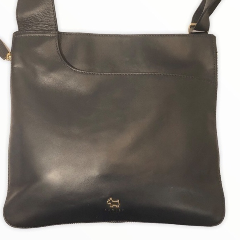 Radley London blue leather messenger bag